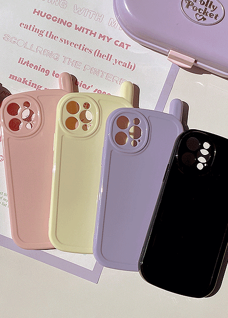 [무배] 파스텔 레트로 귀여운 아이폰 젤리 케이스 4color